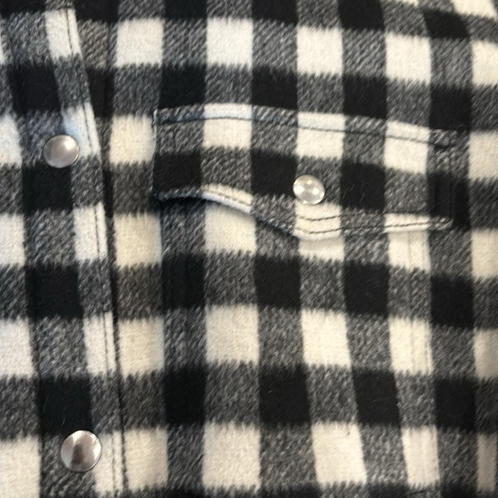 & Other Stories Monochrome Plaid Utility Jacket - Picture 4 of 6
